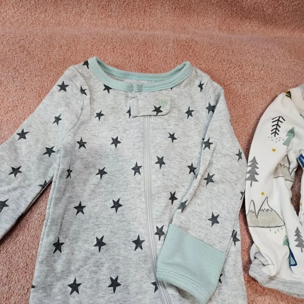 Lot of 3 Cloud Island & 1 Child of Mine Carter's Sleepers Size 0-3 Months
